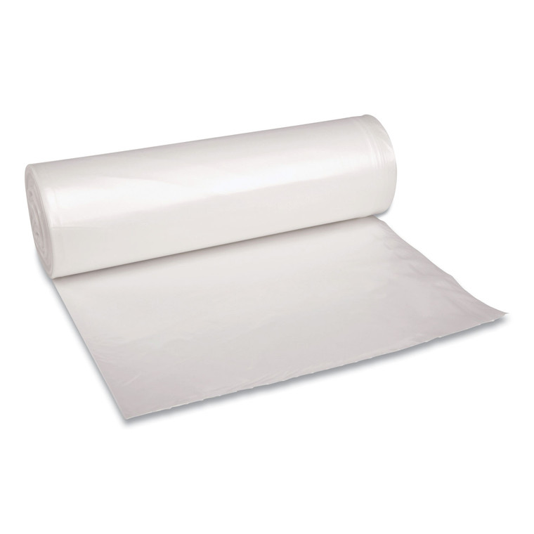 Low Density Repro Can Liners, 60 Gal, 1.4 Mil, 38" X 58", Clear, 10 Bags/roll, 10 Rolls/carton - BWK537
