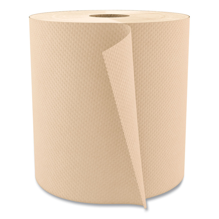 Hardwound Paper Towels, Nonperforated 1-Ply Natural, 800 Ft, 6 Rolls/carton - BWK6256