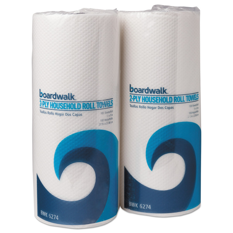 Kitchen Roll Towel, 2-Ply, 9 X 11, White, 100/roll, 30 Rolls/carton - BWK6277