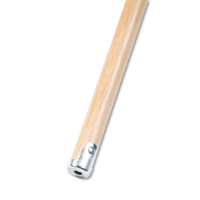 Lie-Flat Screw-In Mop Handle, Lacquered Wood, 1 1/8" Dia. X 60"l, Natural - BWK834