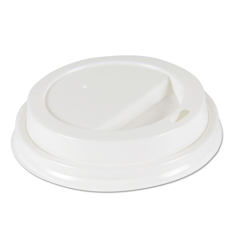 Deerfield Hot Cup Lids, Fits 10 Oz To 20 Oz Cups, White, Plastic, 50/pack, 20 Packs/carton - BWKDEERHLIDW