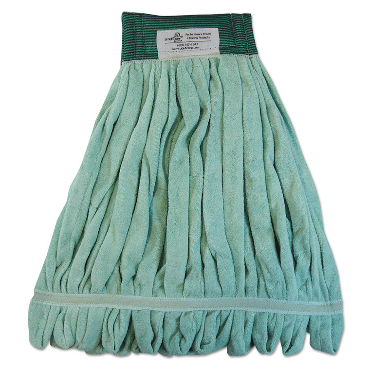 Microfiber Looped-End Wet Mop Heads, Medium, Green, 12/carton - BWKMWTMGCT