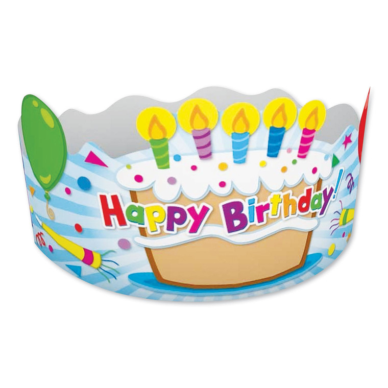 Student Crown, Birthday, 23.5 X 4, Assorted Colors, 30/pack - CDP101021