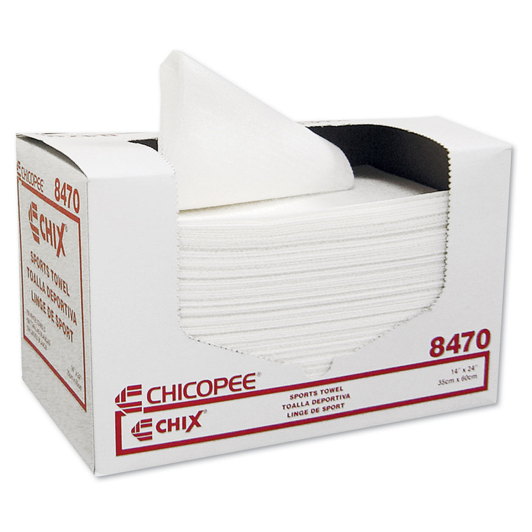 Sports Towels, 14 X 24, White, 100 Towels/pack, 6 Packs/carton - CHI8470