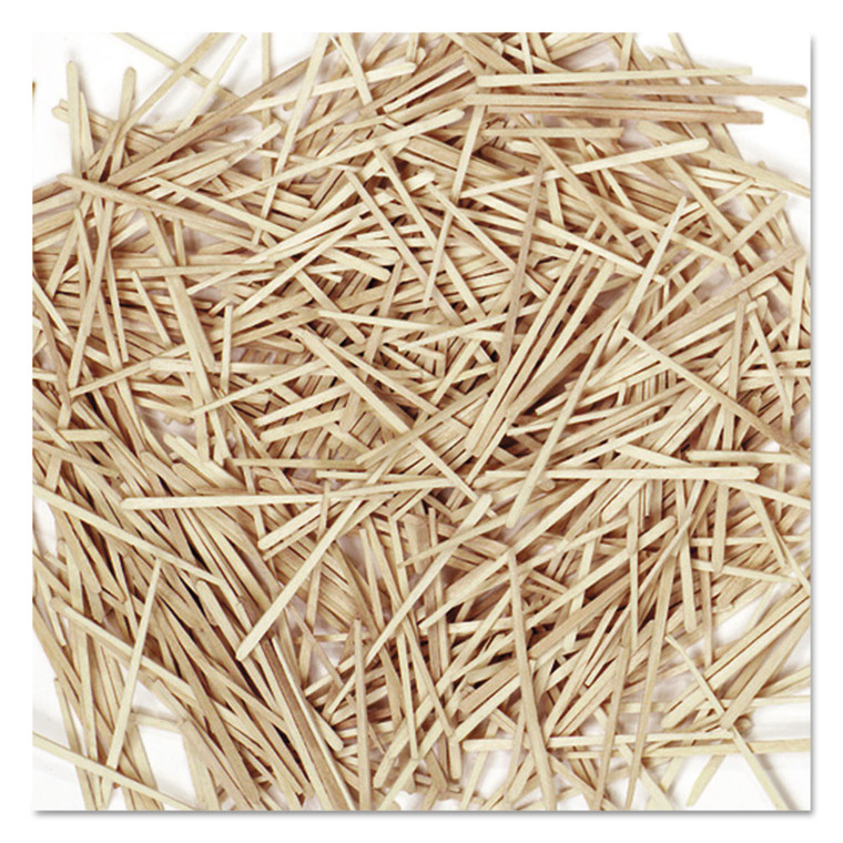 Flat Wood Toothpicks, Natural, 2,500/pack - CKC369001