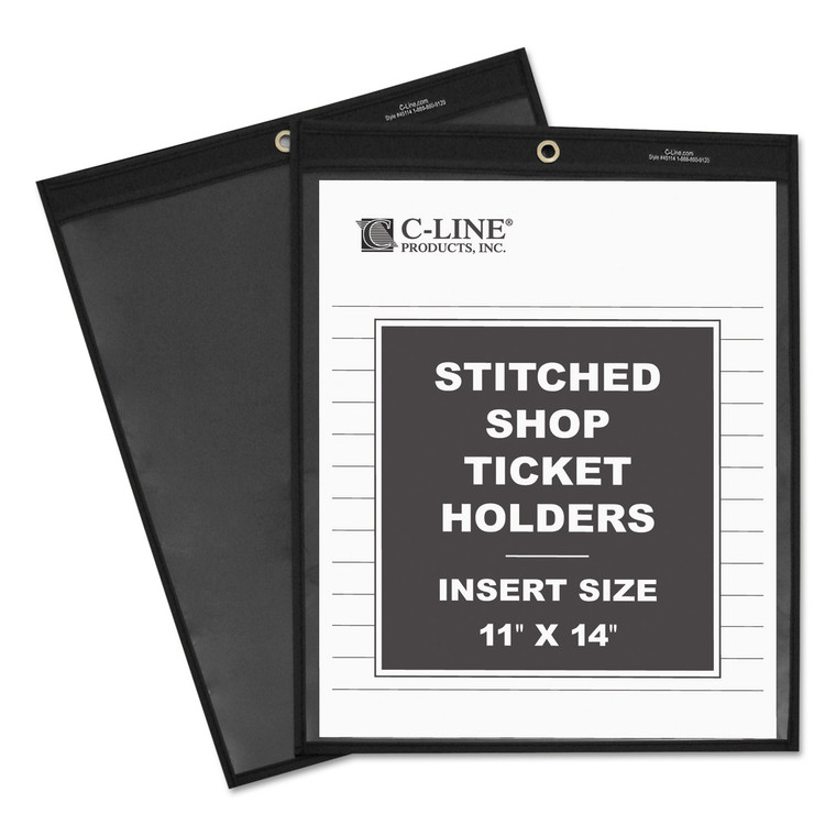 Shop Ticket Holders, Stitched, One Side Clear, 75 Sheets, 11 X 14, 25/bx - CLI45114