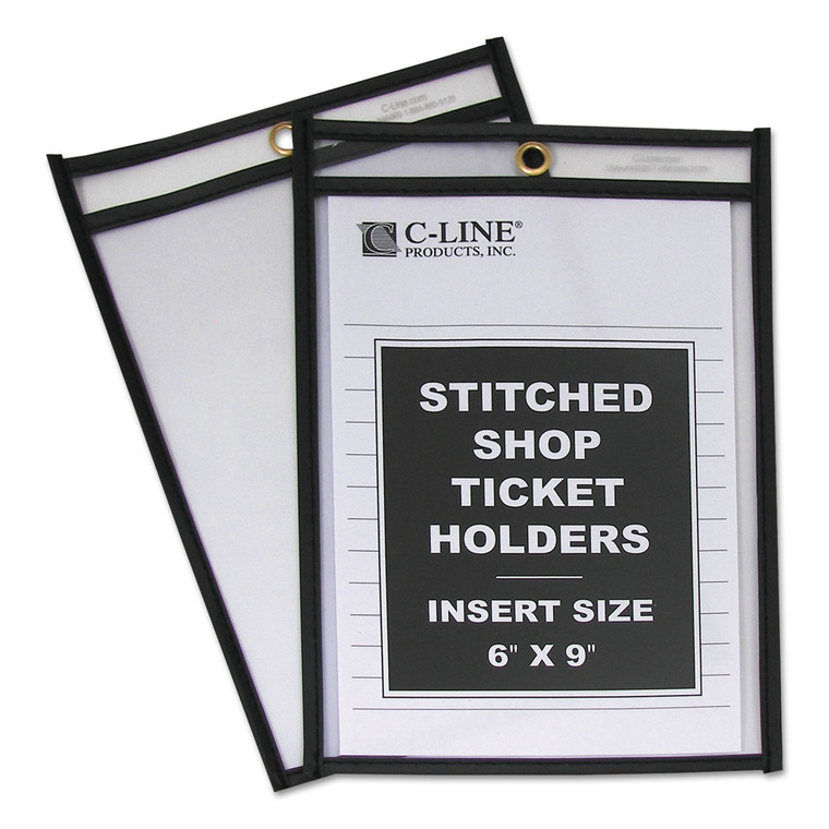 Shop Ticket Holders, Stitched, Both Sides Clear, 50 Sheets, 6 X 9, 25/box - CLI46069