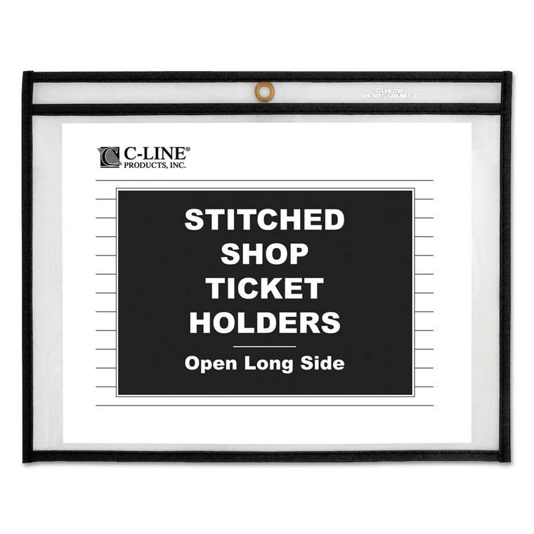 Shop Ticket Holders, Stitched, Sides Clear, 50 Sheets, 11 X 8 1/2, 25/box - CLI49911