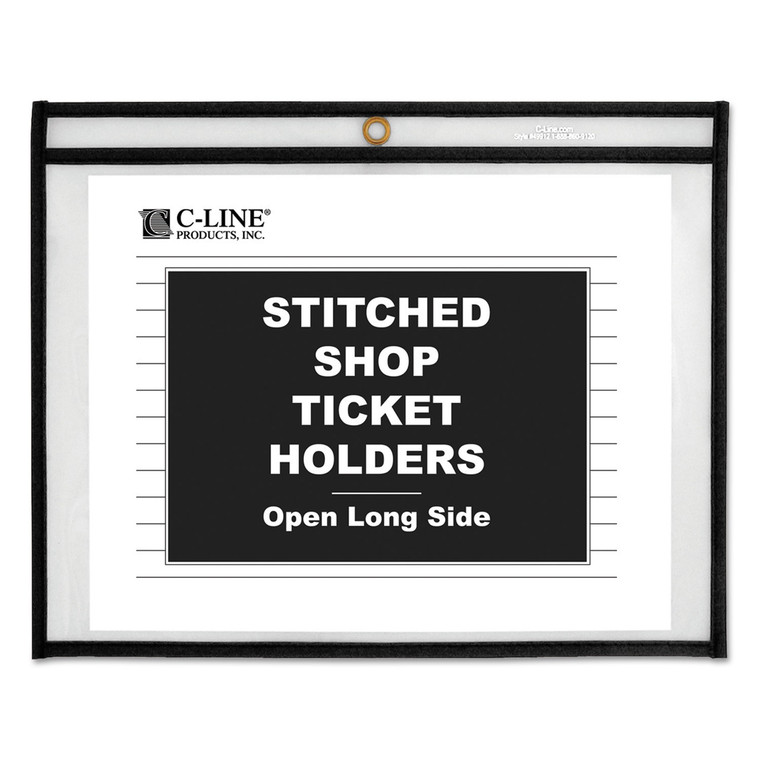 Shop Ticket Holders, Stitched, Both Sides Clear, 75 Sheets, 12 X 9, 25/box - CLI49912