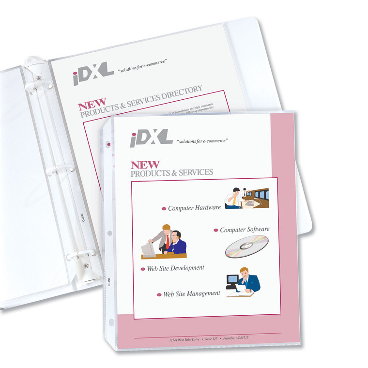 Heavyweight Polypropylene Sheet Protectors, Clear, 2", 11 X 8 1/2, 100/box - CLI62023