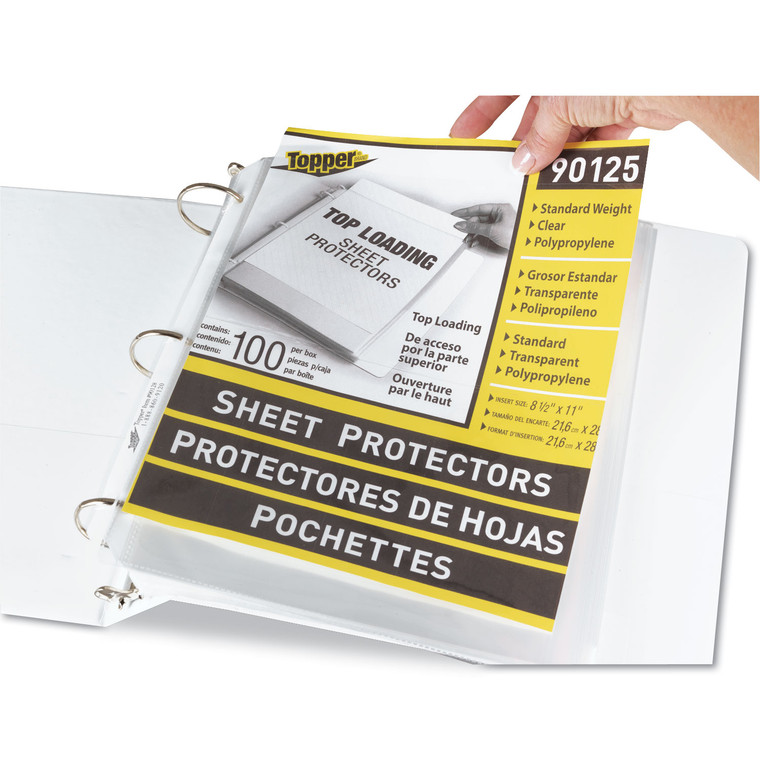 Top-Load Polypropylene Sheet Protectors, Standard, Letter, Clear, 2", 100/box - CLI90125