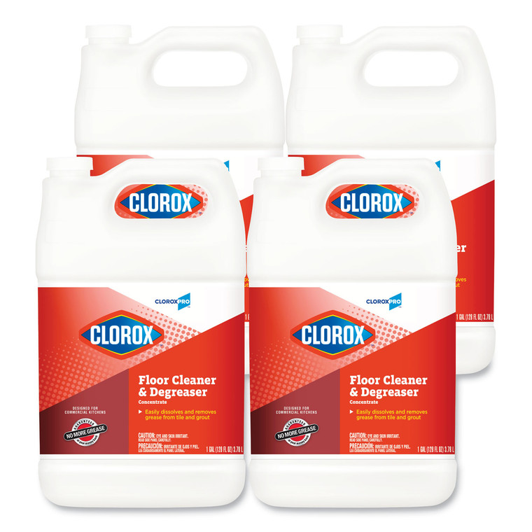 Professional Floor Cleaner And Degreaser Concentrate, 1 Gal Bottle, 4/carton - CLO30892CT