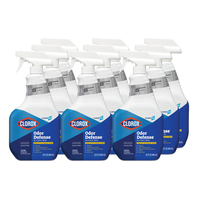 Commercial Solutions Odor Defense Air/fabric Spray, Clean Air, 32 Oz Bottle, 9/carton - CLO31708