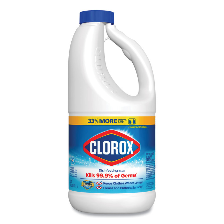 Regular Bleach With Cloromax Technology, 43 Oz Bottle, 6/carton - CLO32260