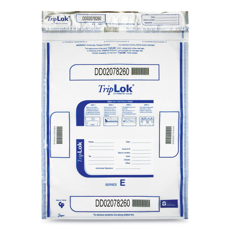 Deposit Bag, Plastic, 15 X 20, Clear, 250/carton - CNK585048