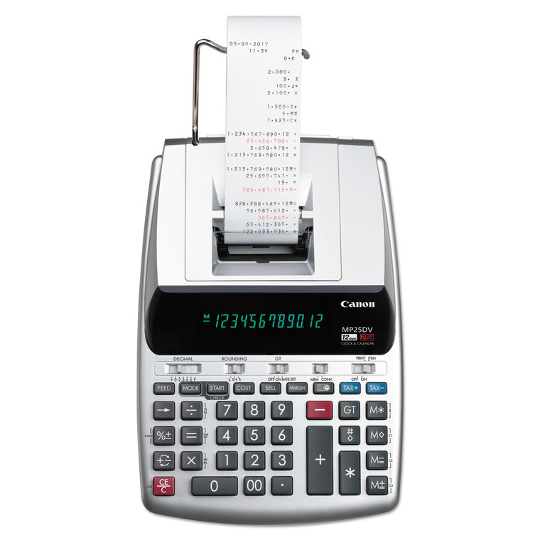 Mp25dv 12-Digit Ribbon Printing Calculator, Black/red Print, 4.3 Lines/sec - CNM2202C001