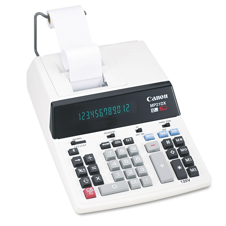 Mp21dx 12-Digit Ribbon Printing Calculator, Black/red Print, 3.5 Lines/sec - CNMMP21DX