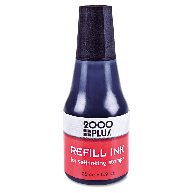 Self-Inking Refill Ink, Black, 0.9 Oz. Bottle - COS032962