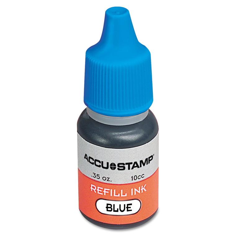 Accu-Stamp Gel Ink Refill, Blue, 0.35 Oz Bottle - COS090682