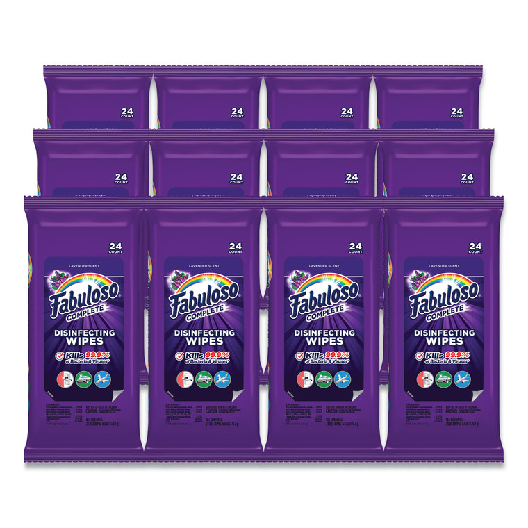Multi Purpose Wipes, Lavender, 7 X 7, 24/pack, 12 Packs/carton - CPC98728