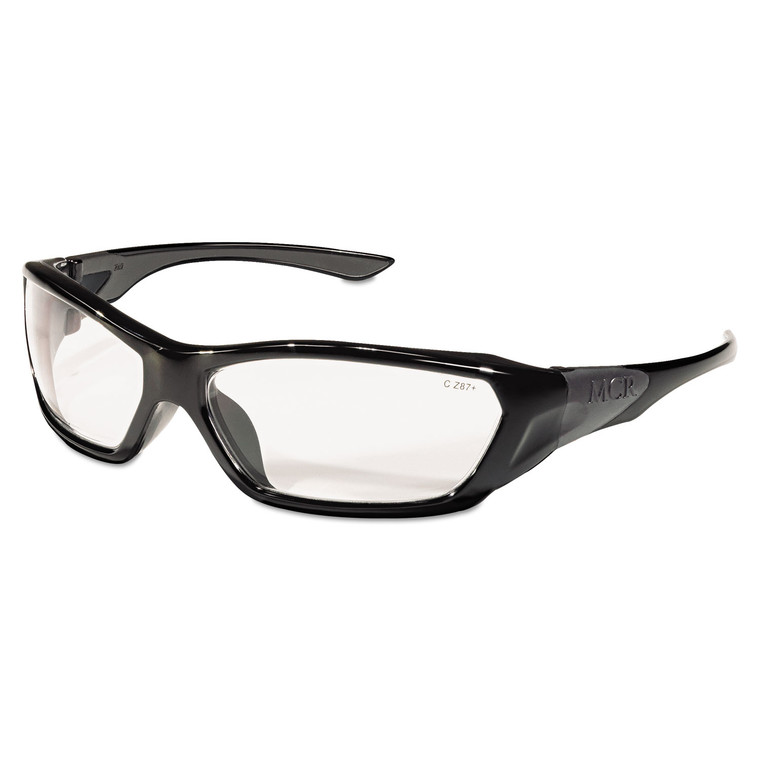 Forceflex Safety Glasses, Black Frame, Clear Lens - CRWFF120