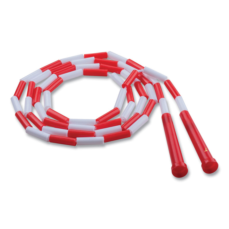 Segmented Plastic Jump Rope, 7 Ft, Red/white - CSIPR7