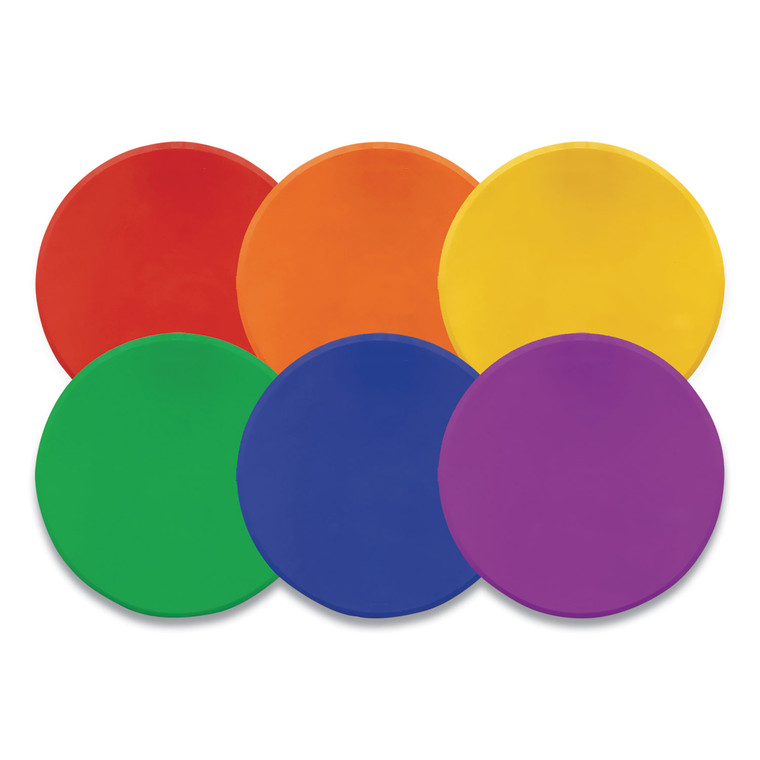 Extra Large Poly Marker Set, 12" Dia, Assorted Colors, 6 Spots/set - CSIXLMSPSET