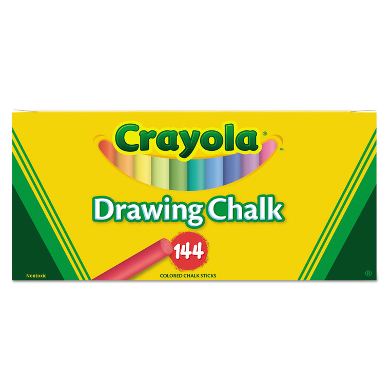 Colored Drawing Chalk, Six Each Of 24 Assorted Colors, 144 Sticks/set - CYO510400