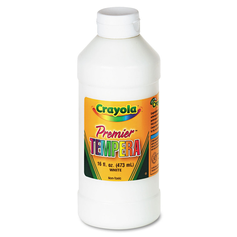 Premier Tempera Paint, White, 32 Oz Bottle - CYO541216053