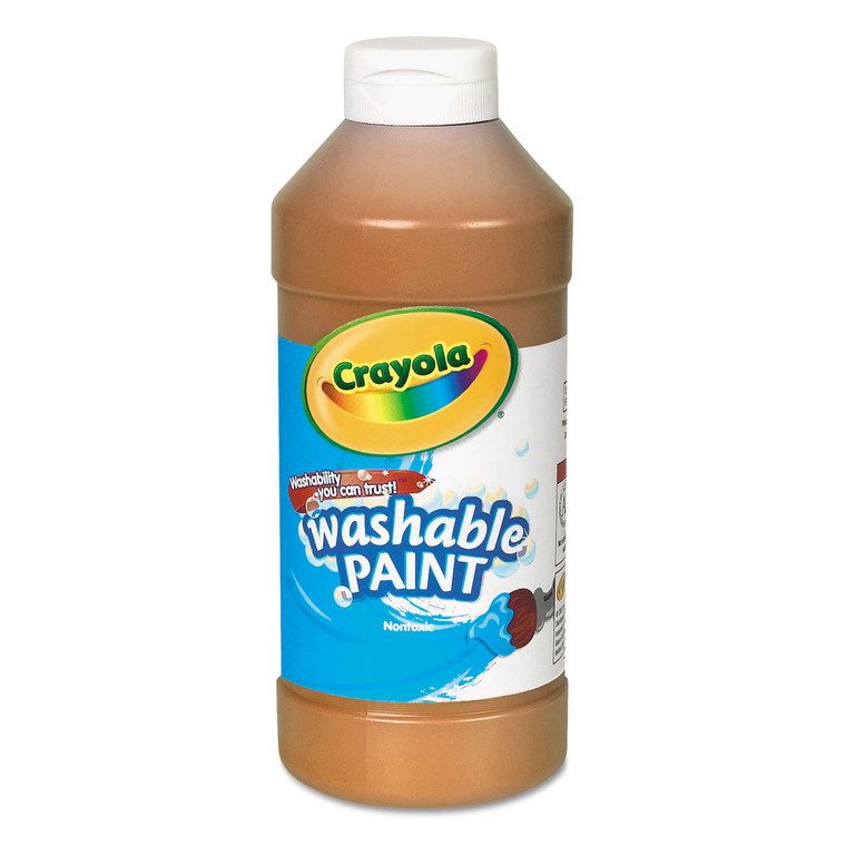 Washable Paint, Brown, 16 Oz Bottle - CYO542016007