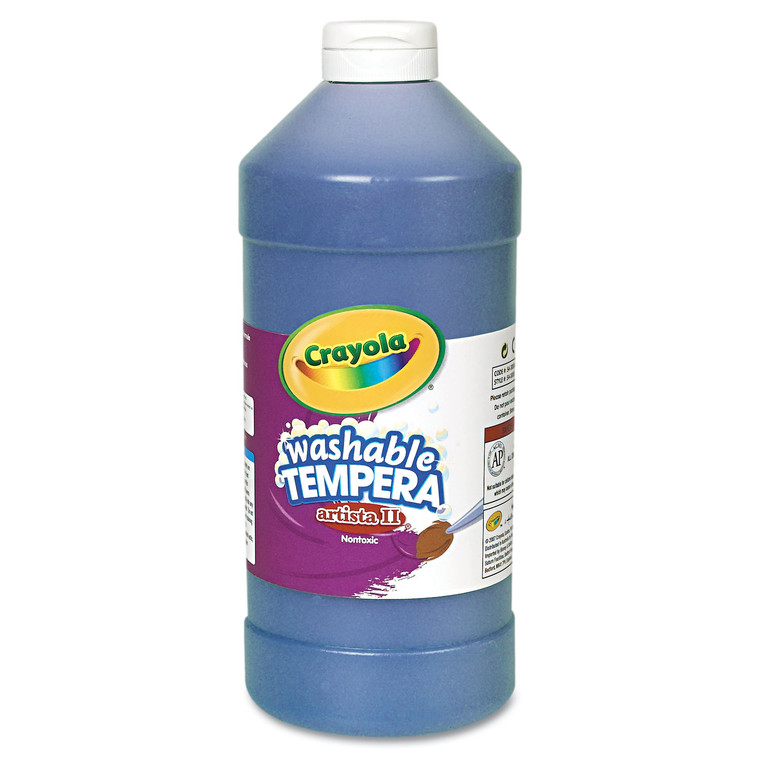 Artista Ii Washable Tempera Paint, Blue, 32 Oz Bottle - CYO543132042