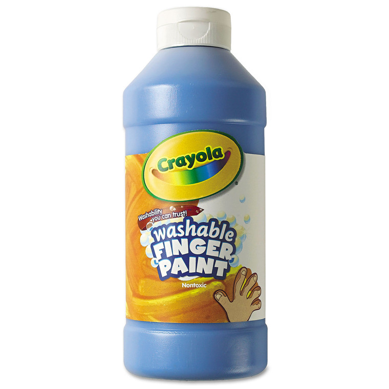 Washable Fingerpaint, Blue, 16 Oz Bottle - CYO551316042