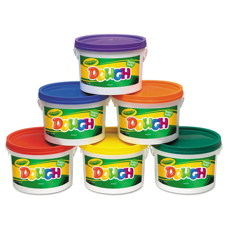 Modeling Dough Bucket, 3 Lbs, Assorted Colors, 6 Buckets/set - CYO570016