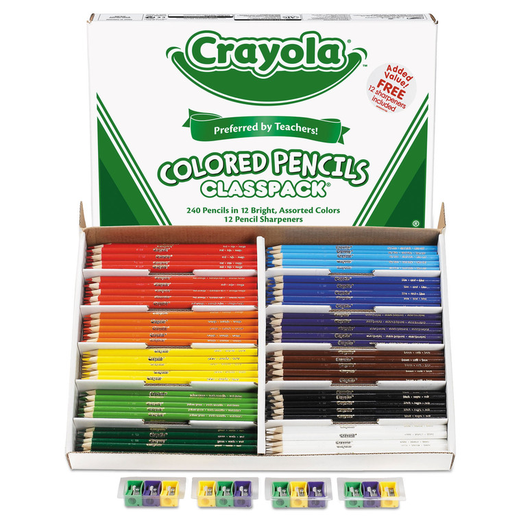 Color Pencil Classpack Set, 3.3 Mm, 2b (#1), Assorted Lead/barrel Colors, 252/box - CYO688024