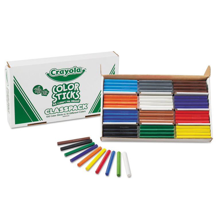 Color Sticks Classpack Set, 9.7 Mm, Hb (#2.5), Assorted Lead/barrel Colors, 120/pack - CYO688120