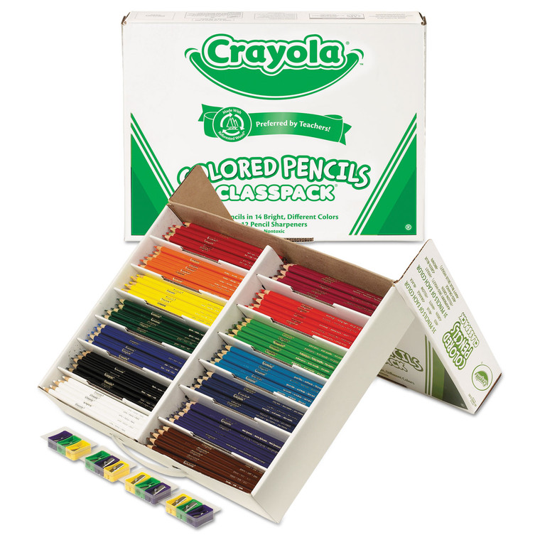 Color Pencil Classpack Set, 3.3 Mm, 2b (#1), Assorted Lead/barrel Colors, 462/box - CYO688462