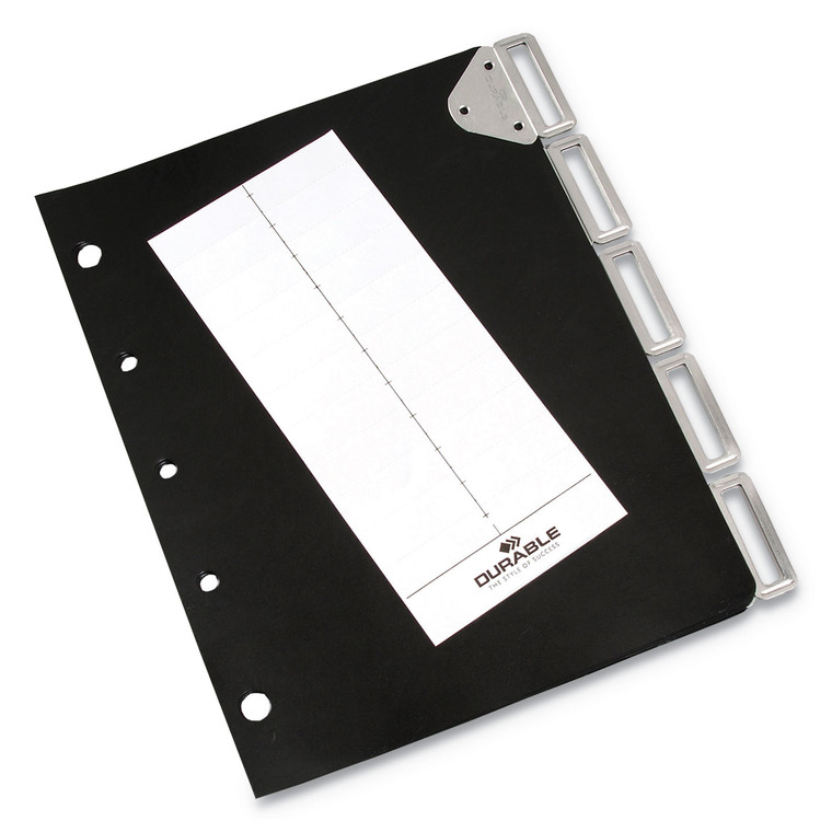 Catalog Rack Index, 5 Sections, Black - DBL595601