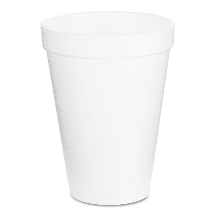 Foam Drink Cups, 12 Oz, White, 1,000/carton - DCC12J16