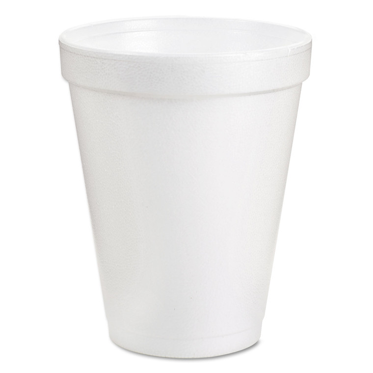 Foam Drink Cups, 6 Oz, White, 25/bag, 40 Bags/carton - DCC6J6