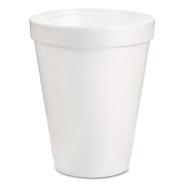 Foam Drink Cups, 8 Oz, White, 25/pack - DCC8J8BG