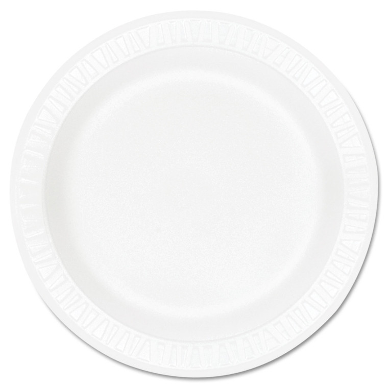 Concorde Foam Plate, 9" Dia, White, 125/pack, 4 Packs/carton - DCC9PWCR