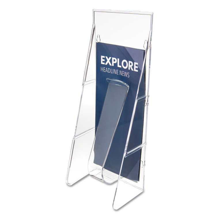Stand-Tall Wall-Mount Literature Rack, Leaflet, 4.56w X 3.25d X 11.88h, Clear - DEF55601