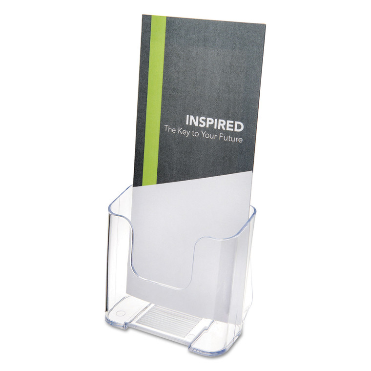 Docuholder For Countertop/wall-Mount, Leaflet Size, 4.25w X 3.25d X 7.75h, Clear - DEF77501