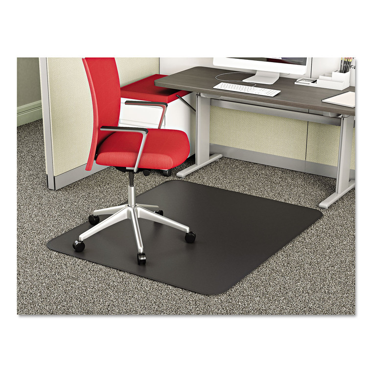 Supermat Frequent Use Chair Mat For Medium Pile Carpet, 36 X 48, Rectangular, Black - DEFCM14142BLK
