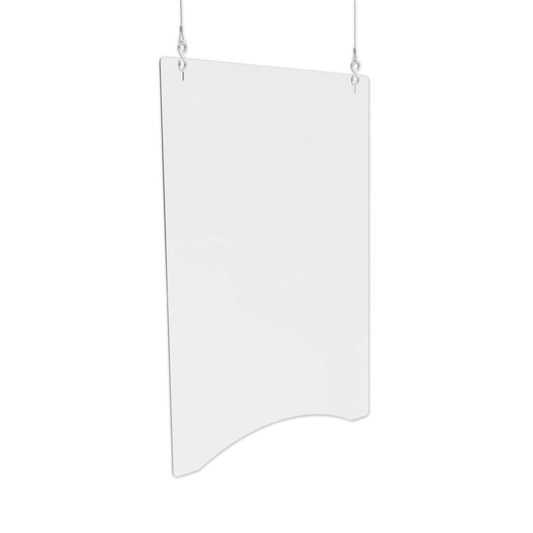Hanging Barrier, 23.75" X 35.75", Acrylic, Clear, 2/carton - DEFPBCHA2436