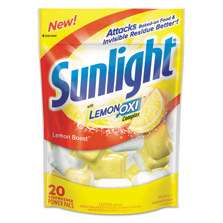 Auto Dish Power Pacs, Lemon Scent, 1.5 Oz Single Dose Pouches, 20/pk, 6 Pks/ct - DIA17117