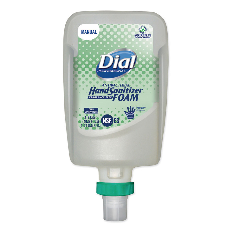 Antibacterial Foaming Hand Sanitizer Refill For Fit Manual Dispenser, 1.2 L Bottle, Fragrance-Free, 3/carton - DIA19038