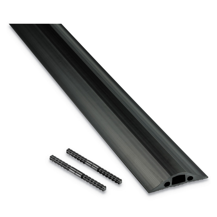 Medium-Duty Floor Cable Cover, 2.63" Wide X 30 Ft Long, Black - DLNFC68B9M