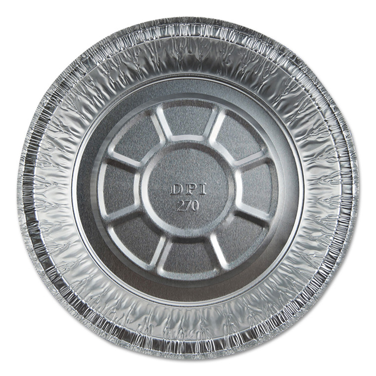 Aluminum Round Containers With Board Lid, 7" Diameter X 1.75"h, Silver, 250/carton - DPK27025L250