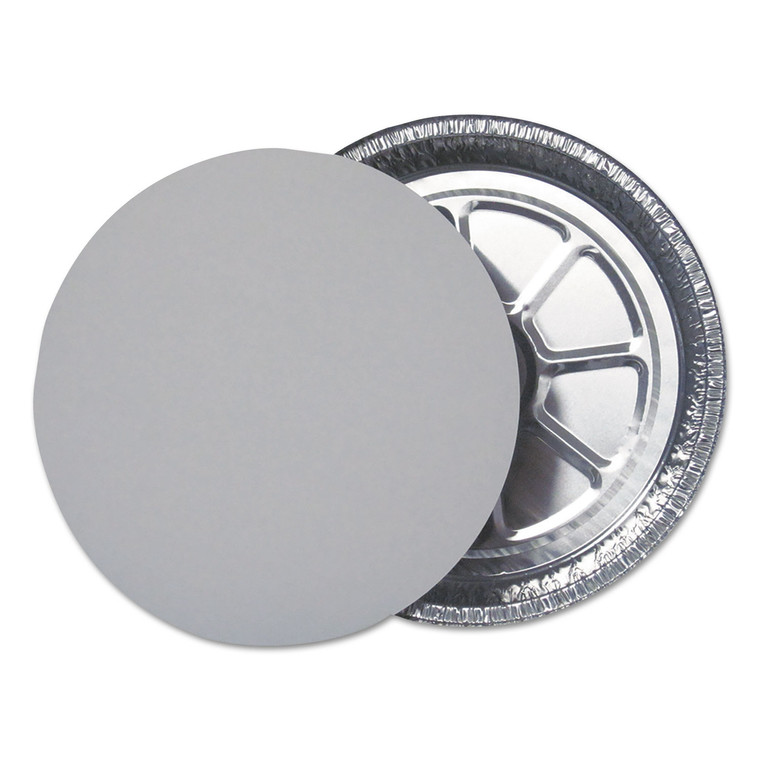 Flat Board Lids For 9" Round Containers, Silver, 500 /carton - DPKL290500